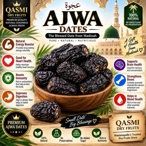 Ajwa Dates Authentic Madinah Dates | Naturally Sweet &
