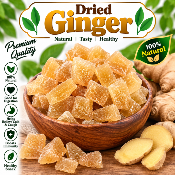 Dried Ginger – Sugar Free | Natural & Premium Quality Ginger Pieces
