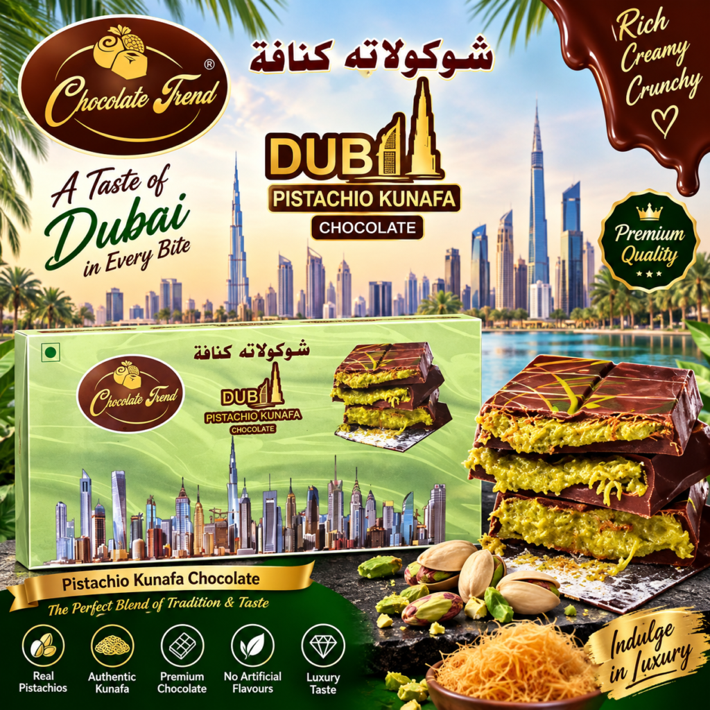 Dubai Pistachio Kunafa Chocolate