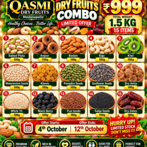 Premium Dry Fruits Combo ₹999 | 1.5 KG | Limited Offer | Qasmi Dry Fruits